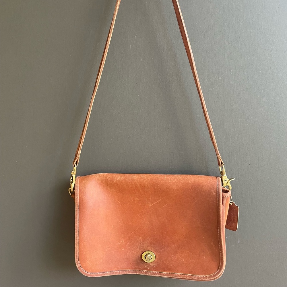 Vintage Coach City Bag British Tan